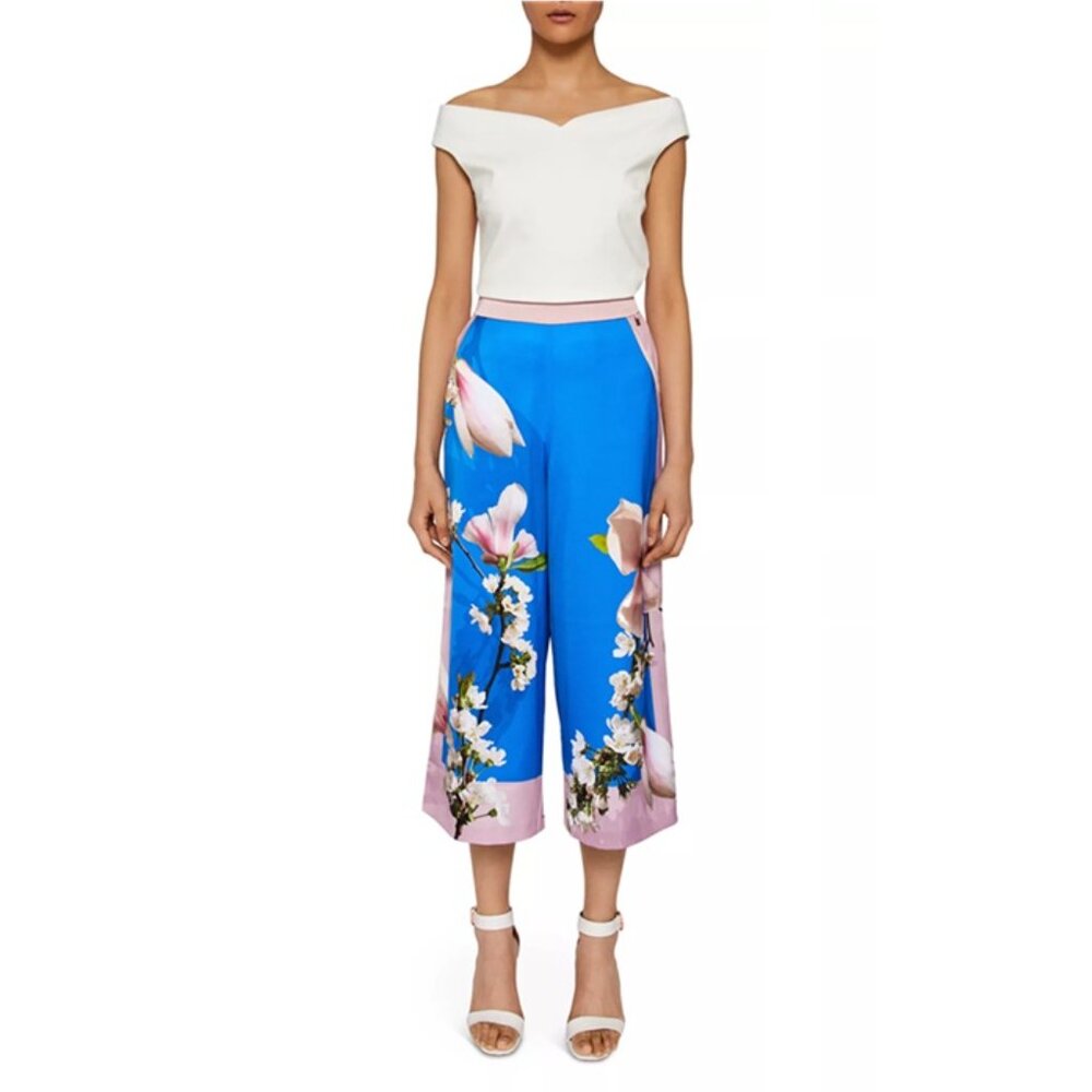 Ted Baker Debbae Harmony Print Wide Leg Culotte Pants